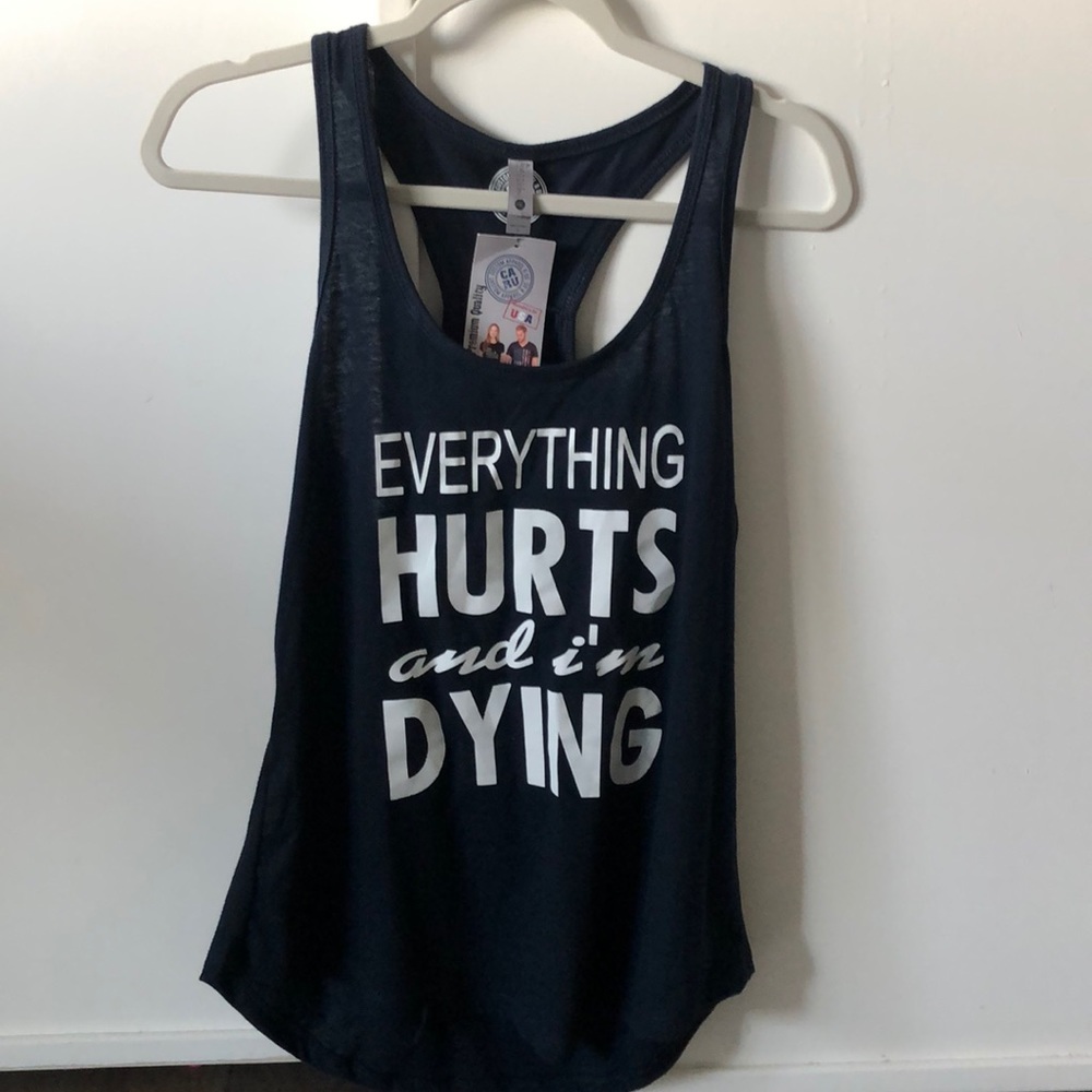 Funny workout tank top